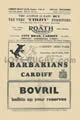Cardiff v Barbarians 1949 rugby  Programme