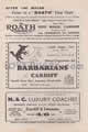 Cardiff v Barbarians 1951 rugby  Programme