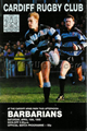 Cardiff v Barbarians 1993 rugby  Programme