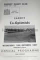 Cardiff Co-Optimists 1967 memorabilia