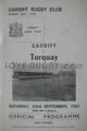 Cardiff Torquay 1967 memorabilia