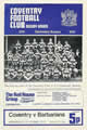 Coventry v Barbarians 1973 rugby  Programme