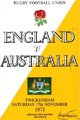 England v Australia 1973 rugby  Programme