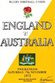 England v Australia 1973 rugby  Programme