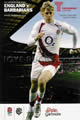 England v Barbarians 2008 rugby  Programme