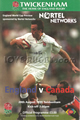England v Canada 1999 rugby  Programmes