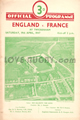 England v France 1947 rugby  Programme