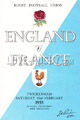 England v France 1955 rugby  Programme