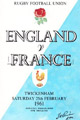 England v France 1961 rugby  Programme