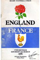 England v France 1981 rugby  Programmes