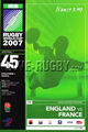 England v France 2007 rugby  Programmes