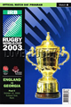 England v Georgia 2003 rugby  Programme
