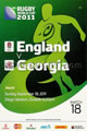 England v Georgia 2011 rugby  Programme