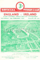 England v Ireland 1948 rugby  Programmes