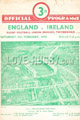 England v Ireland 1950 rugby  Programme