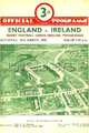 England v Ireland 1952 rugby  Programme