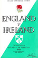 England v Ireland 1958 rugby  Programme