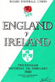 England v Ireland 1960 rugby  Programmes