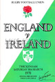 England v Ireland 1978 rugby  Programmes