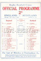 England v Scotland 1930 rugby  Programmes
