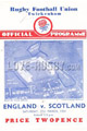 England v Scotland 1934 rugby  Programmes
