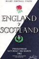 England v Scotland 1961 rugby  Programmes