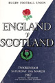 England v Scotland 1967 rugby  Programme