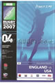 England v USA 2007 rugby  Programme