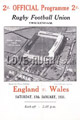 England v Wales 1931 rugby  Programme