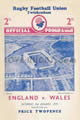 England v Wales 1939 rugby  Programmes
