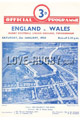 England v Wales 1950 rugby  Programmes