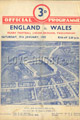 England v Wales 1952 rugby  Programmes