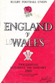 England v Wales 1960 rugby  Programme
