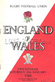 England v Wales 1964 rugby  Programme