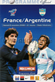 France v Argentina 2008 rugby  Programmes