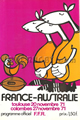 France v Australia 1971 rugby  Programmes
