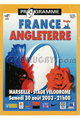 France v England 2003 rugby  Programmes