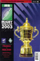 France v Ireland 2003 rugby  Programme