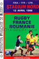 France v Romania 1986 rugby  Programme