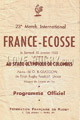 France v Scotland 1953 rugby  Programmes