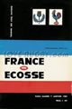 France v Scotland 1961 rugby  Programmes