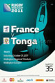 France v Tonga 2011 rugby  Programme