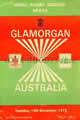 Glamorgan v Australia 1975 rugby  Programme