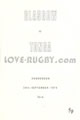 Glasgow v Tonga 1974 rugby  Programme