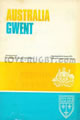 Gwent v Australia 1976 rugby  Programme