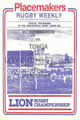 Horowhenua v Tonga 1983 rugby  Programme