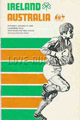 Ireland v Australia 1976 rugby  Programmes