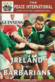 Ireland v Barbarians 1996 rugby  Programme