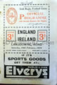 Ireland v England 1934 rugby  Programmes