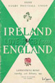 Ireland v England 1955 rugby  Programmes